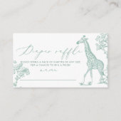 Toile Sage grillige Safari Luier loterij ticket Informatiekaartje (Voorkant)