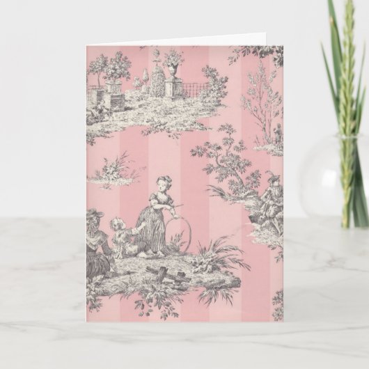 Toile Scene met Roze Strepen Kaart (Voorkant)