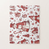 Toile Snowman Holiday Jigsaw Puzzel (Verticaal)
