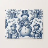 Toile Snowman Winter Scene Jigsaw Puzzel (Horizontaal)