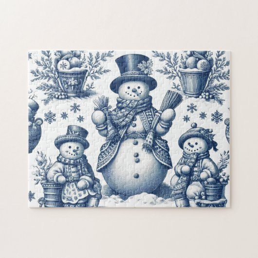 Toile Snowman Winter Scene Jigsaw Puzzel (Horizontaal)
