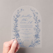 Toile Something Blue Vrijgezellenfeest Arch Acryl Uitnodigingen (Insitu (Draagbaar))