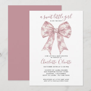 Toile Strik Baby Shower Kaart