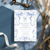 Toile Teddy Bear Baby shower Kaart