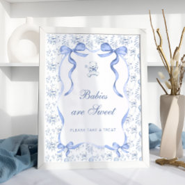 Toile Teddy Bear Baby's zijn lief Neem een traktat Poster