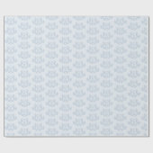 Toile Teddybeer blauw  Baby shower Cadeaupapier (Vlak)