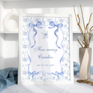 Toile teddybeer raad eens hoeveel Snoepjes Poster