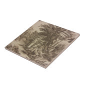 Toile - Wash Day aan de rivier Tegeltje (Zijkant)