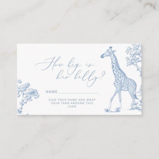 Toilee de jouy Safari Hoe groot is mama's buik Informatiekaartje (Voorkant)