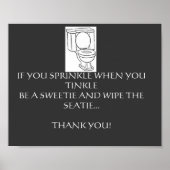 TOILET BATHROOM-REGELS POSTER (Voorkant)