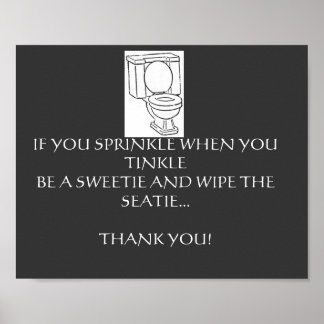 TOILET BATHROOM-REGELS POSTER