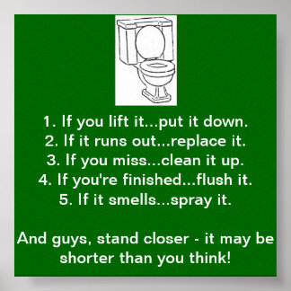 TOILET BATHROOM-REGELS POSTER