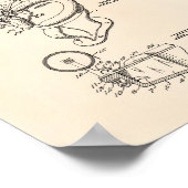 Toilet Bowl 1936 Patent Art Old Peper Poster (Hoek)