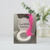 Toilet Bowl Funny Creat MEME Briefkaart (Staand voorkant)