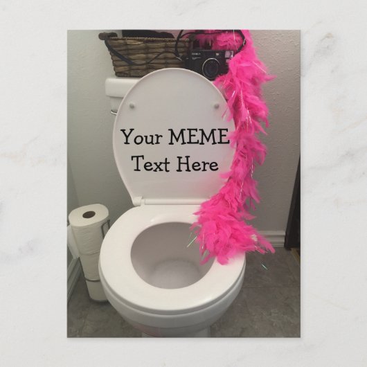 Toilet Bowl Funny Creat MEME Briefkaart (Voorkant)