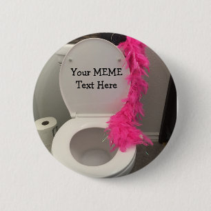 Toilet Bowl Funny Creat MEME Ronde Button 5,7 Cm