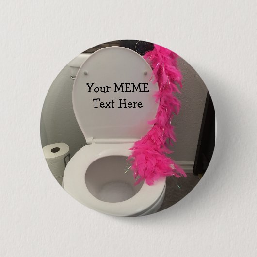 Toilet Bowl Funny Creat MEME Ronde Button 5,7 Cm (Voorkant)