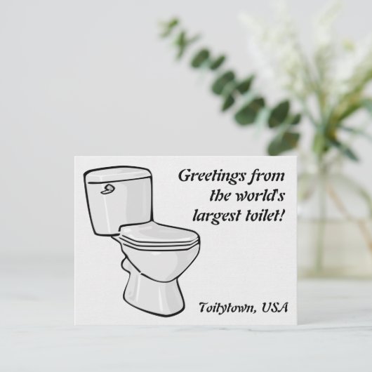 Toilet Briefkaart (Staand voorkant)