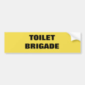 TOILET BRIGADE BUMPERSTICKER (Voorkant)