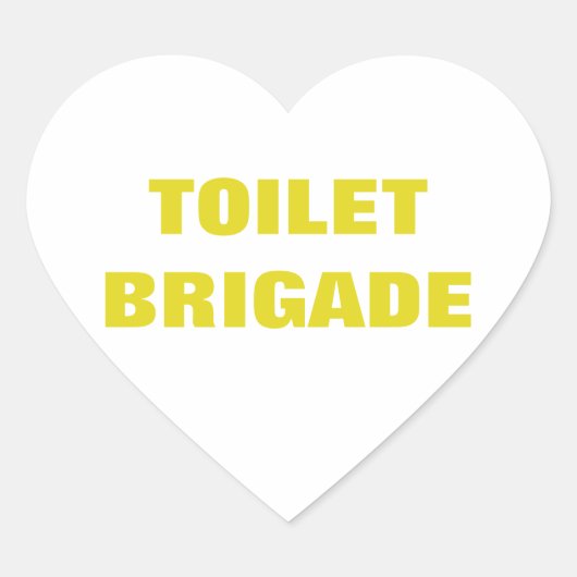 TOILET BRIGADE HART STICKER (Voorkant)