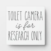 Toilet Camera Farmhouse Funny Bathroom Sign Fotoplaat (Voorkant)