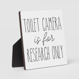 Toilet Camera Farmhouse Funny Bathroom Sign Fotoplaat