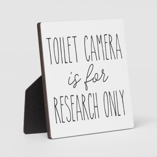 Toilet Camera Farmhouse Funny Bathroom Sign Fotoplaat (Voorkant)