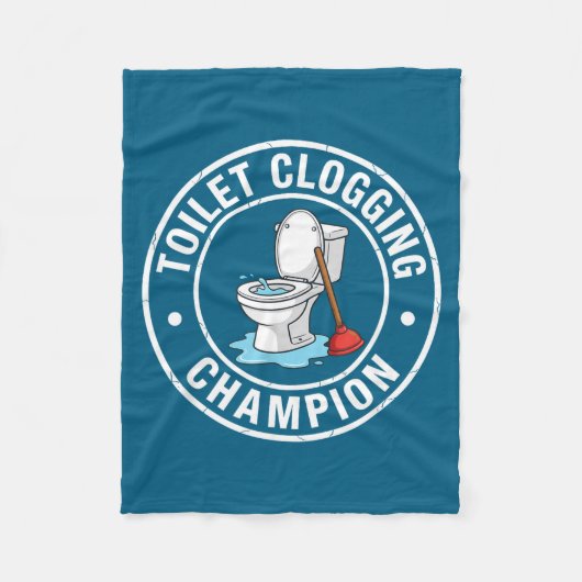 Toilet Champion Clogging Custom Fleece Deken (Voorkant)