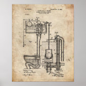 Toilet Cistern Patent Poster (Voorkant)
