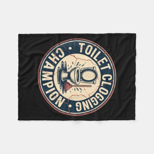 Toilet Clogging Chamon Fleece Deken (Voorkant (Horizontaal))