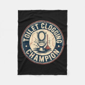 Toilet Clogging Chamon  Fleece Deken (Voorkant)