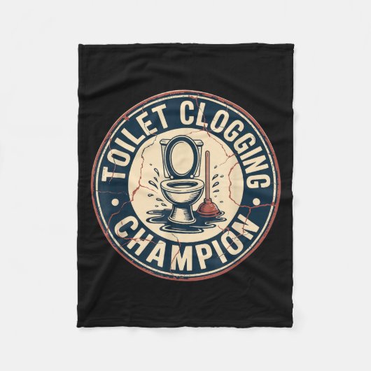 Toilet Clogging Chamon  Fleece Deken (Voorkant)