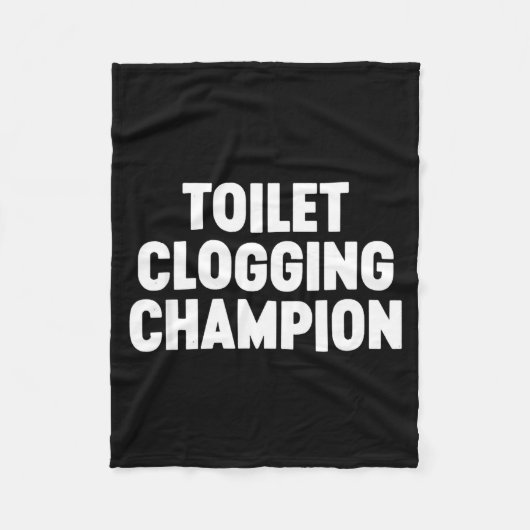 Toilet Clogging Chamon Funny Award Dad Jokes  Fleece Deken (Voorkant)