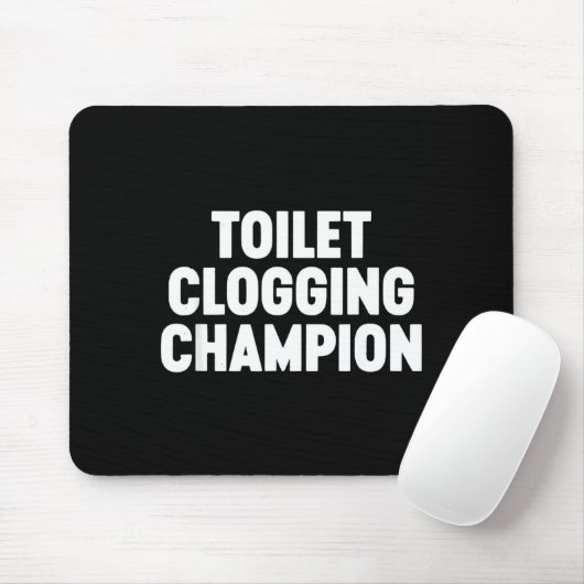 Toilet Clogging Chamon Funny Award Dad Jokes Muismat (Met muis)
