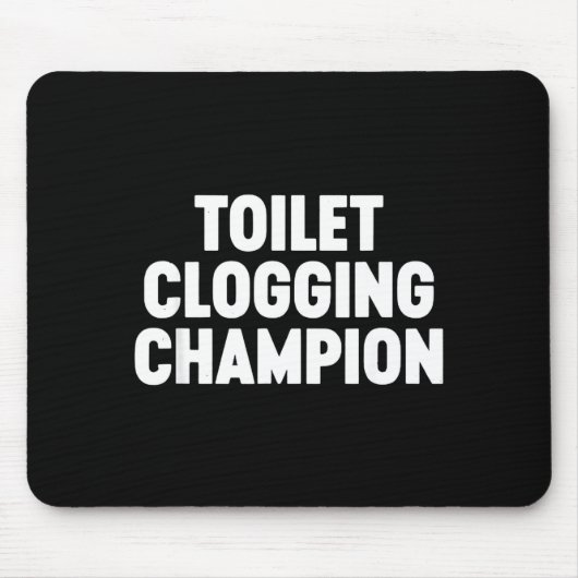 Toilet Clogging Chamon Funny Award Dad Jokes Muismat (Voorkant)