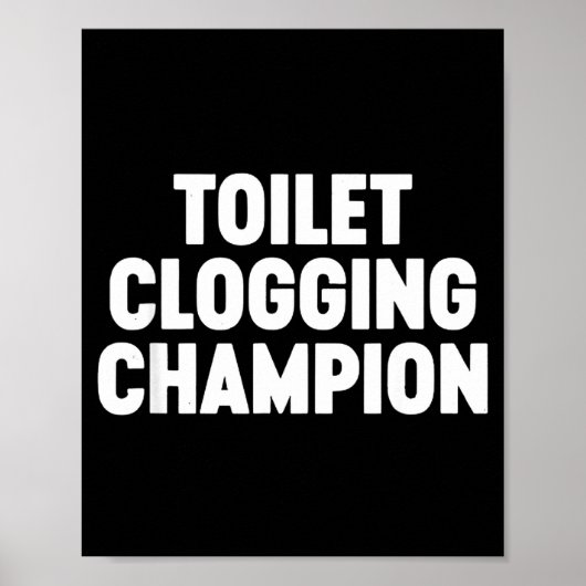 Toilet Clogging Chamon Funny Award Dad Jokes Poster (Voorkant)