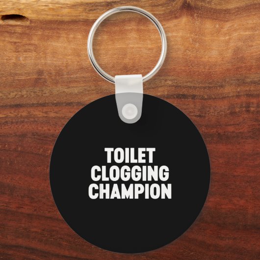 Toilet Clogging Chamon Funny Award Dad Jokes  Sleutelhanger (Voorkant)
