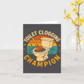 Toilet Clogging Chamon Funny Bathroom Clogger Quot Kaart (Gele Bloem)