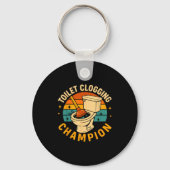 Toilet Clogging Chamon Funny Bathroom Clogger Quot Sleutelhanger (Voorkant)