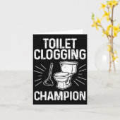 Toilet Clogging Chamon Funny Graphic Toilet Cloggi Kaart (Gele Bloem)