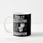 Toilet Clogging Chamon Funny Graphic Toilet Cloggi Koffiemok (Links)