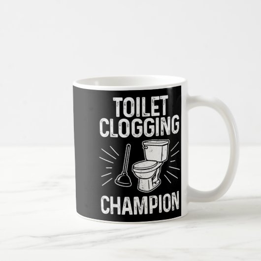 Toilet Clogging Chamon Funny Graphic Toilet Cloggi Koffiemok (Rechts)