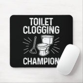 Toilet Clogging Chamon Funny Graphic Toilet Cloggi Muismat (Met muis)