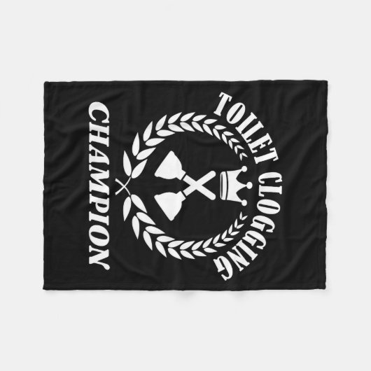 Toilet Clogging Chamon Funny Sarcastic  Fleece Deken (Voorkant (Horizontaal))