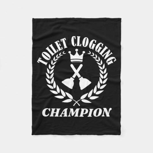 Toilet Clogging Chamon Funny Sarcastic Fleece Deken (Voorkant)