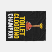 Toilet Clogging Chamon Funny Toilet Clogger Quote  Fleece Deken (Voorkant (Horizontaal))