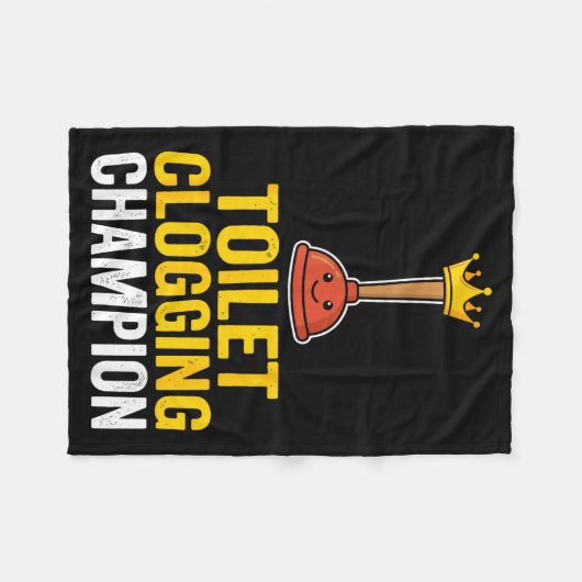 Toilet Clogging Chamon Funny Toilet Clogger Quote Fleece Deken (Voorkant (Horizontaal))