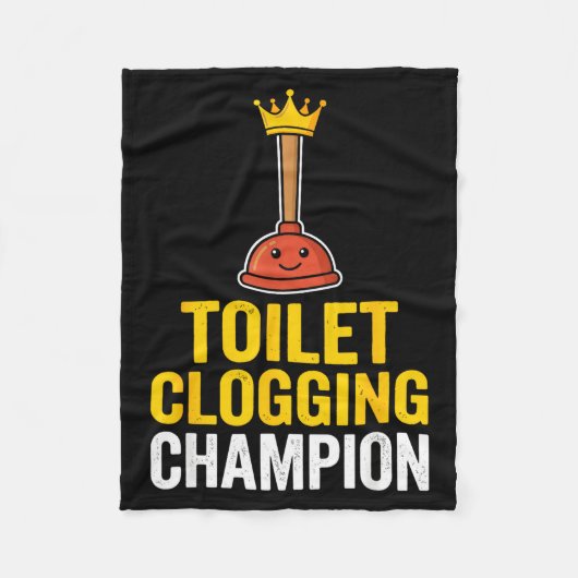 Toilet Clogging Chamon Funny Toilet Clogger Quote  Fleece Deken (Voorkant)
