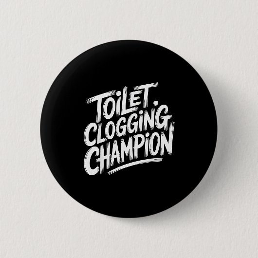 Toilet Clogging Chamon Graphic Toilet Clogging Cha Ronde Button 5,7 Cm (Voorkant)