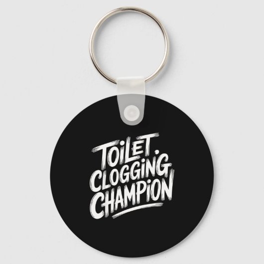 Toilet Clogging Chamon Graphic Toilet Clogging Cha Sleutelhanger (Voorkant)